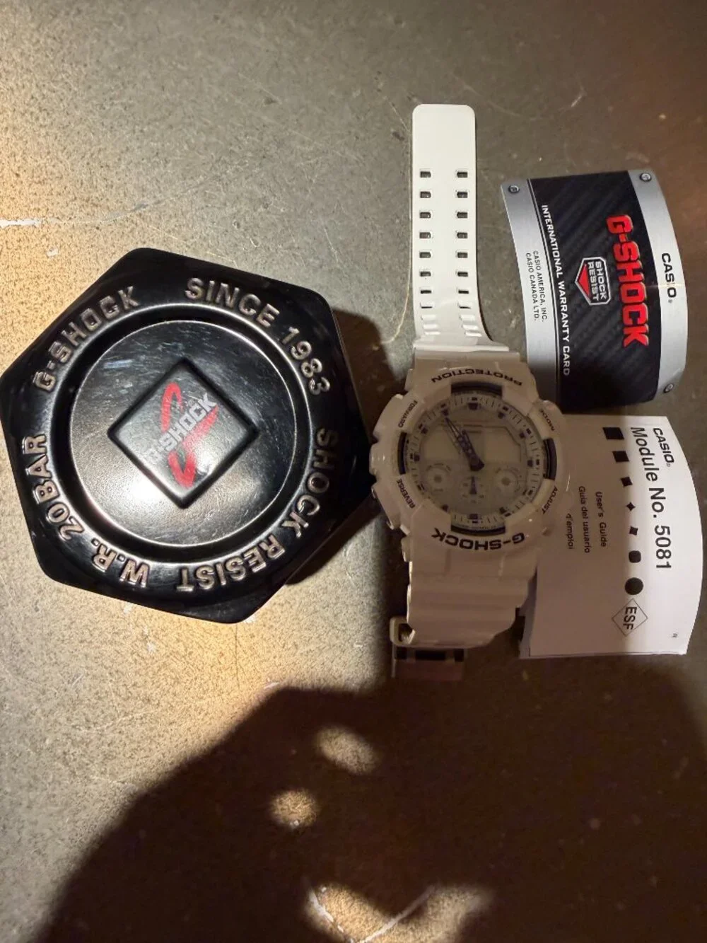 Casio G-Shock White Sport Watch Module No. 5081